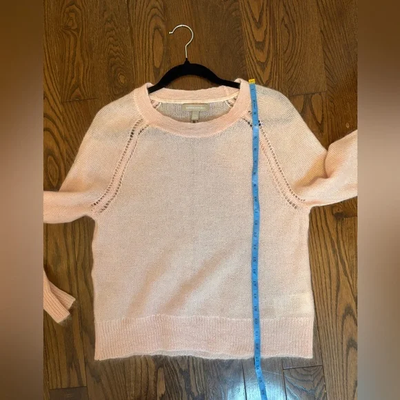 Banana Republic Pink Large Women's Sweater Top Mohair Wool Pastel Office Casual - Picture 12 of 12